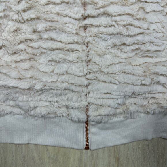 Soft Surroundings Ivory Novella Teddy Fuzzy Soft Zip Tunic Sweater Jacket XS - Picture 7 of 16